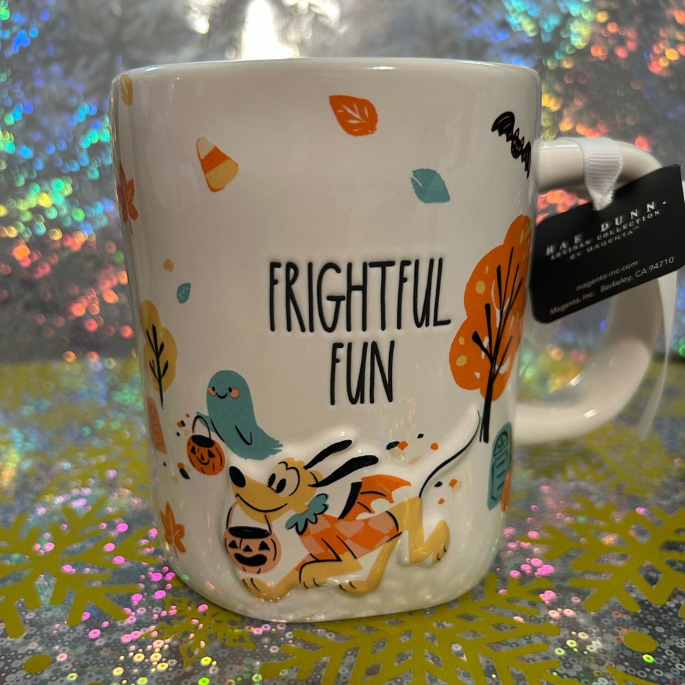 Rae Dunn Disney Pluto Frightful Fun Halloween Mug
